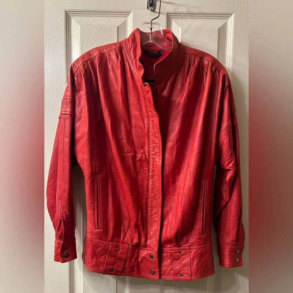 Vintage Simoné Red Leather
Jacket Size 6